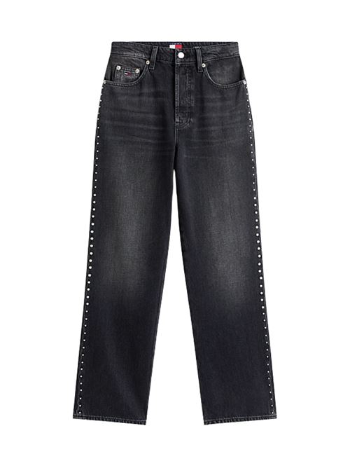 Jeans a vita alta neri con borchie Tommy Jeans | DW0DW215151BZ